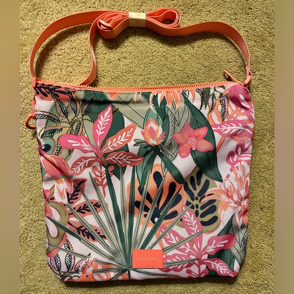 Vera Bradley Lighten Up ReActive Hipster Crossbody - Rain Forest Canopy Coral - Picture 7 of 13